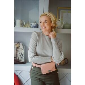 Livotte DIANA-CREW NECK LONG PUFF SLEEVE T-SHIRT WITH NARROW ARMS Grey Small